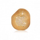  iPhone 6 4.7 inch Bling Diamond Inlaid Metal Apple Logo - Rose Gold