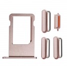  iPhone 6S Volume/Mute/Power Button Set + Sim Card Tray - Rose Gold