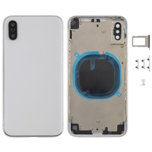 iPhone X Middle Frame + Battery Door + Back Camera Lens and Bezel + Side Buttons + SIM Card Tray (White/Gold/Red/Black) OEM