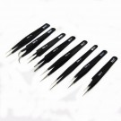  BEST ESD Tweezers Straight Curved Maintenance Industrial Steel Stainless Tool Kit 8pcs/lot