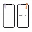 For iPhone XS Glass Lens with OCA (Black) (OEM)
