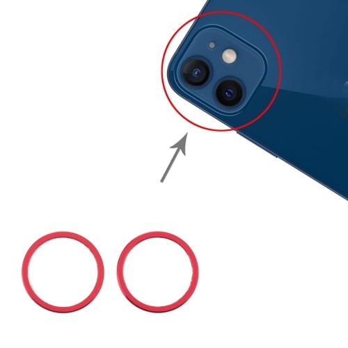 iPhone 12/12 Mini Back Camera Lens and Bezel (White/Green/Red/Blue/Black) (Original)