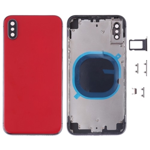 iPhone X Middle Frame + Battery Door + Back Camera Lens and Bezel + Side Buttons + SIM Card Tray (White/Gold/Red/Black) OEM